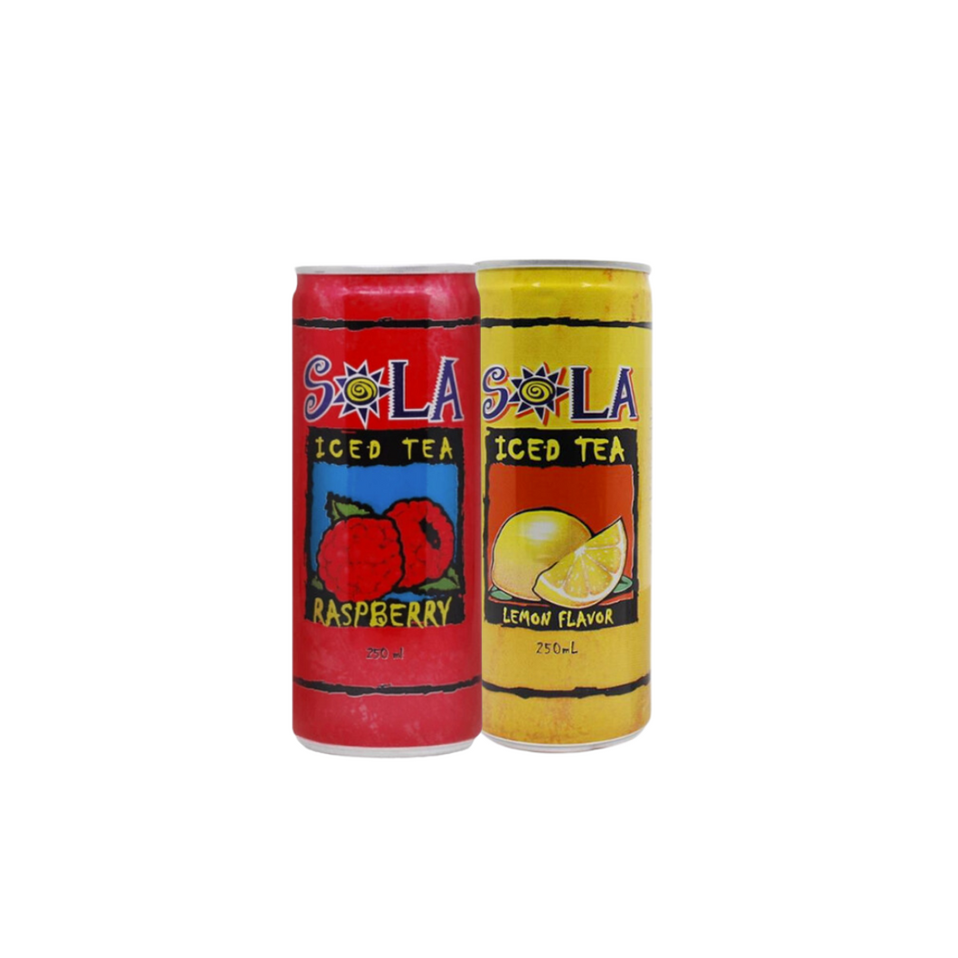Sola iced tea in can