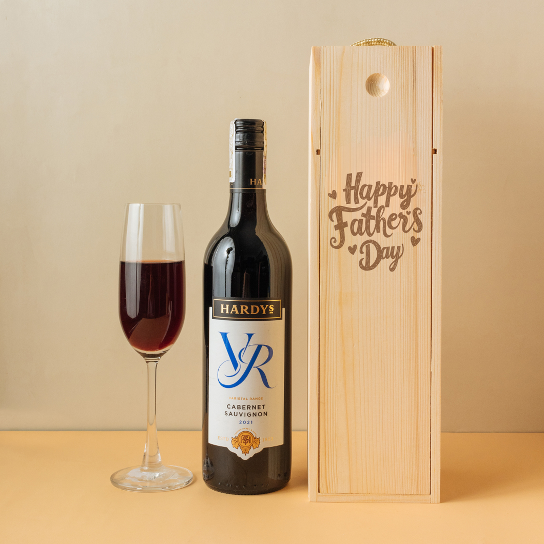 Father's Day Engraved Wooden Wine Box