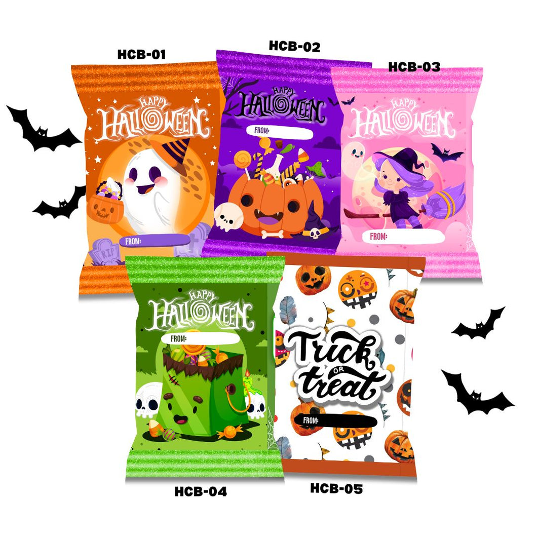 [Pack of 12] Halloween Chip Bags with Spooktacular Treats