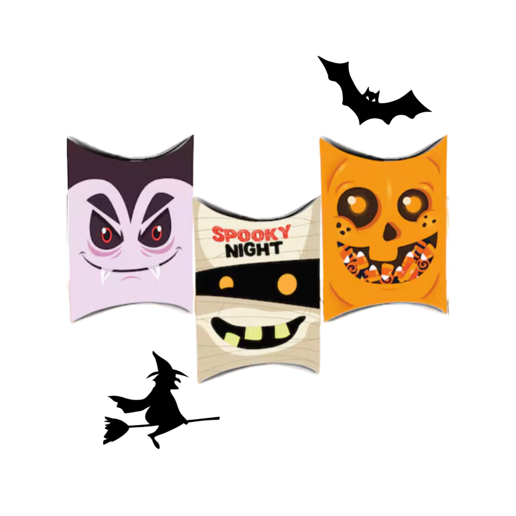 [Pack of 12] Halloween Pillow Box with Spooky Treats